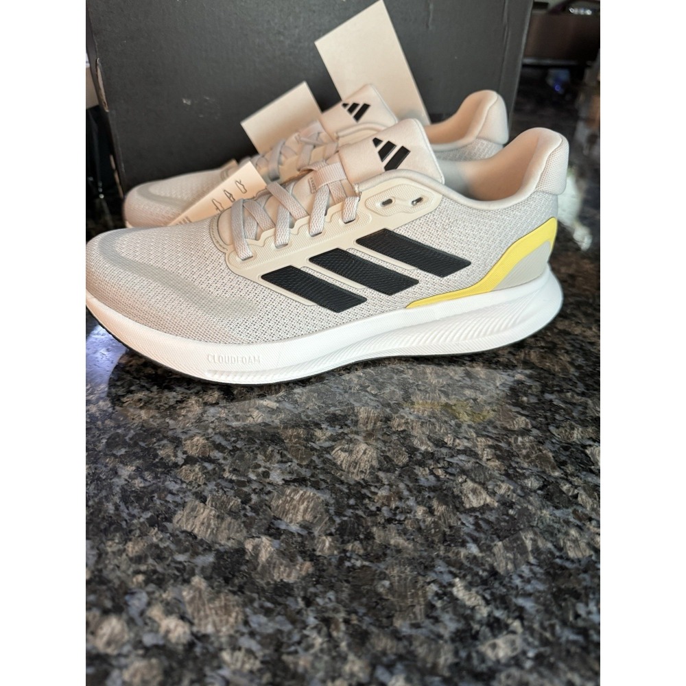 Adidas Run Falcon 5 Grey / Black / White JR3090 Women's Size 6.5‎ Shoes Sneakers
